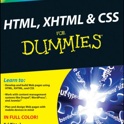 HTML, XHTML and CSS For Dummies