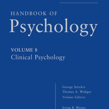 Handbook of Psychology, Clinical Psychology