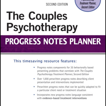 The Couples Psychotherapy Progress Notes Planner