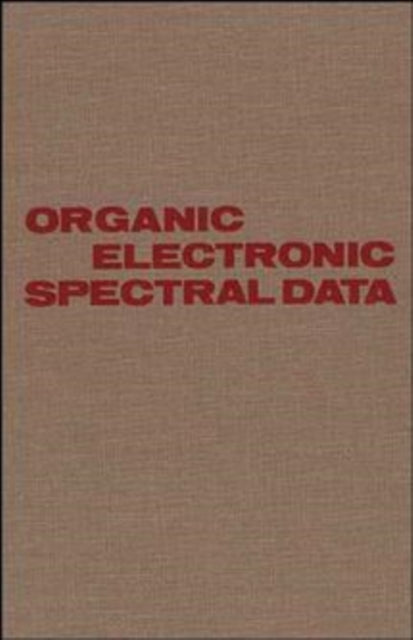 Organic Electronic Spectral Data Volume 30 1988