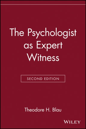 The Psychologist as Expert Witness