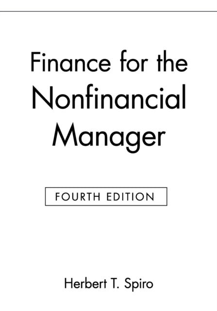 Finance for the Nonfinancial Manager