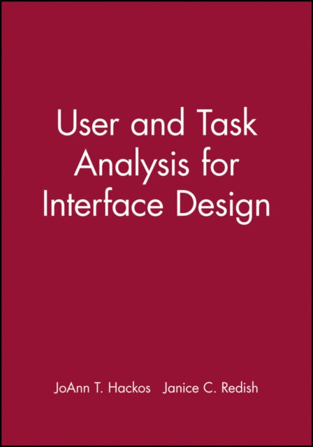 User and Task Analysis for Interface Design