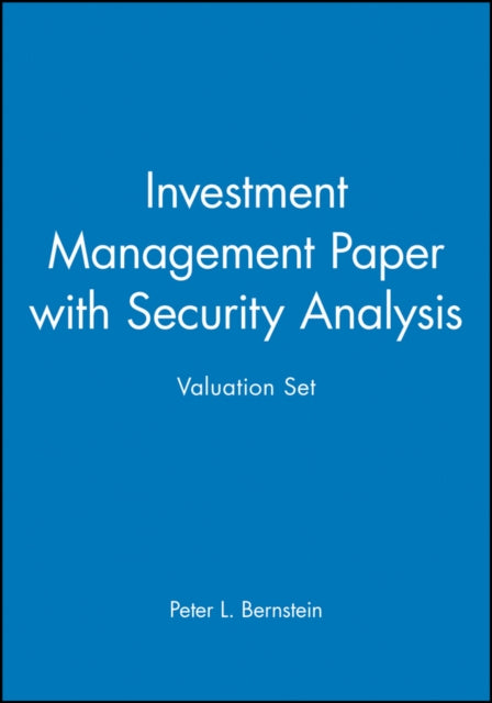 Investment Management Paper with Security Analysis Valuation Set