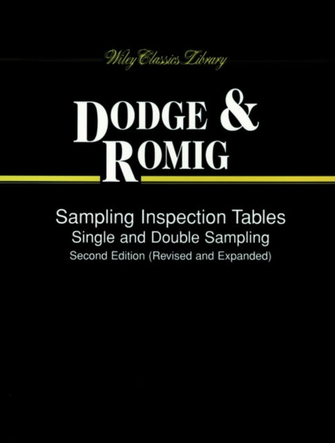 Sampling Inspection Tables: Single and Double Sampling