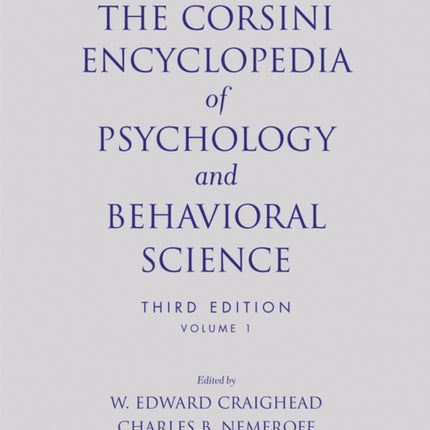 The Corsini Encyclopedia of Psychology and