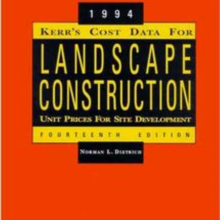 Kerrs Cost Data for Landscape Construction