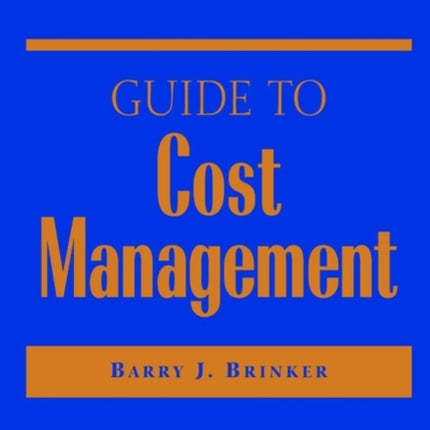 Cost Management Wiley cost management series