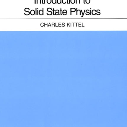 Introduction to Solid State Physics