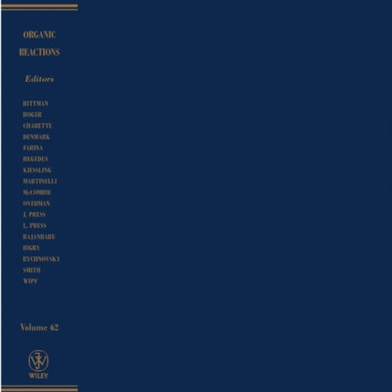 Organic Reactions v 62 Vol 62