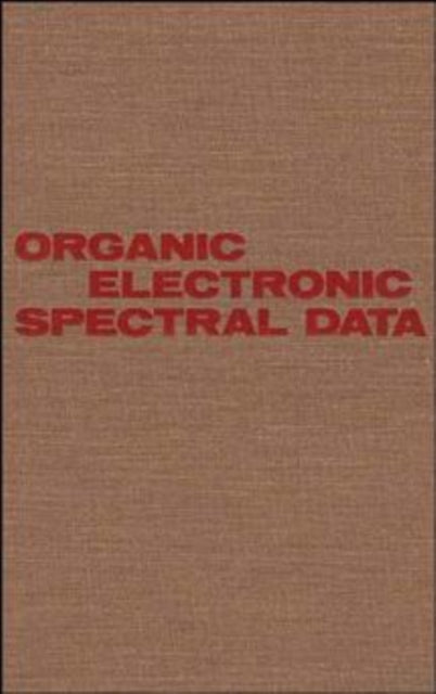 Organic Electronic Spectral Data Volume 25 1983