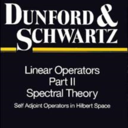 Linear Operators, Part 2: Spectral Theory, Self Adjoint Operators in Hilbert Space