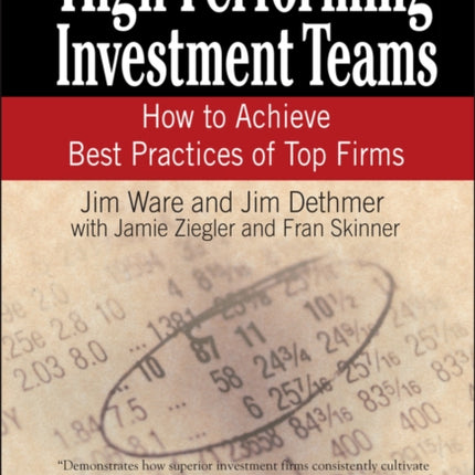 High Performing Investment Teams: How to Achieve Best Practices of Top Firms