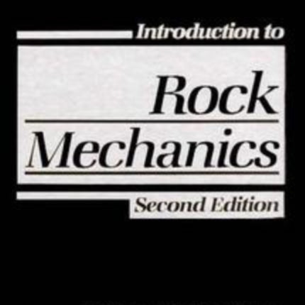 Introduction to Rock Mechanics