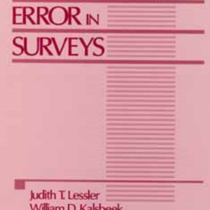 Nonsampling Error in Surveys