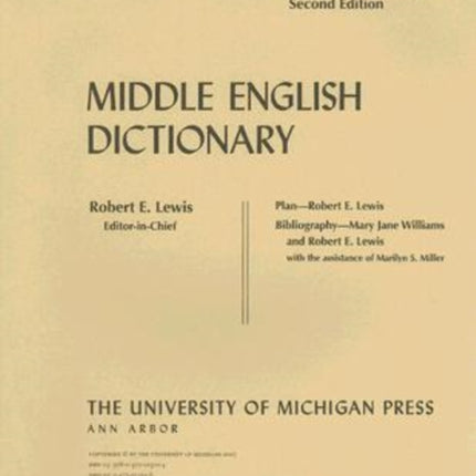 Middle English Dictionary