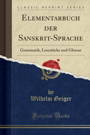 Elementarbuch Der SanskritSprache