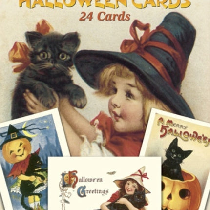 Old-Fashioned Halloween Cards: 24 Cards