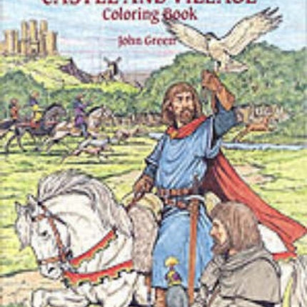 Life in a Medieval Castle and Village Coloring