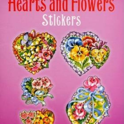 Glitter Hearts and Flowers Stickers Dover Stickers