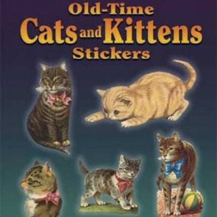 Glitter OldTime Cats and Kittens Stickers Dover Stickers