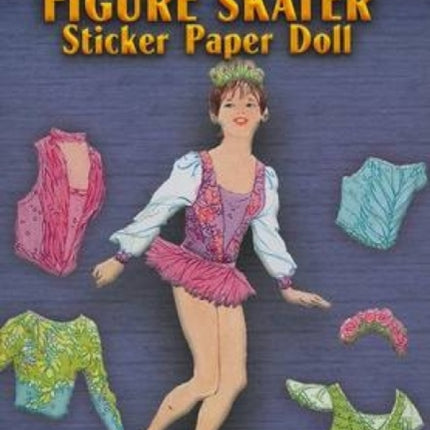 Glitter Figure Skater Sticker Paper Doll