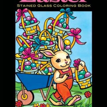 Happy Easter Stained Glass Coloring Book