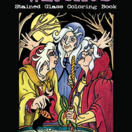 Witches Stained Glass Coloring Book Stained Glass