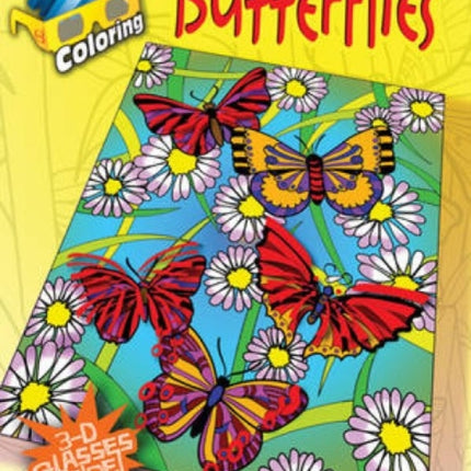 3-D Coloring Book - Butterflies