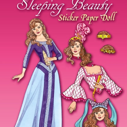 Glitter Sleeping Beauty Sticker Paper Doll