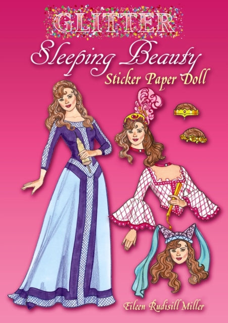 Glitter Sleeping Beauty Sticker Paper Doll