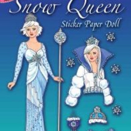 Glitter Snow Queen Sticker Paper Doll