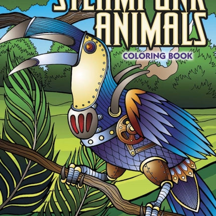 Steampunk Animals Coloring Book