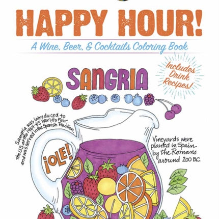 Creative Haven Happy Hour!: A Wine, Beer, and Cocktails Coloring Book