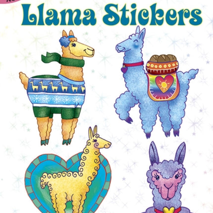 Glitter Llama Stickers