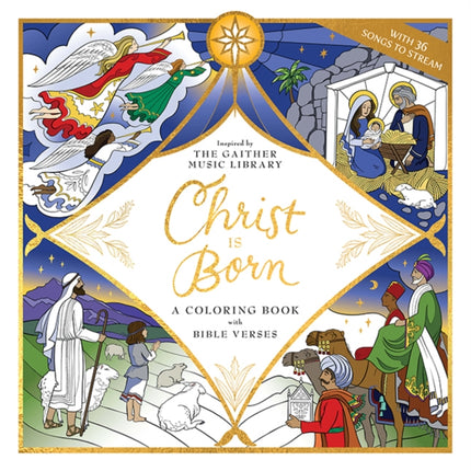 Christ Is Born A Coloring Book with Bible Verses