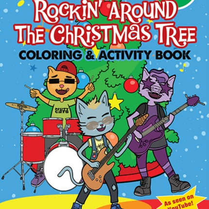 Party Cats Rockin Around the Christmas Tree Coloring  Activity Book