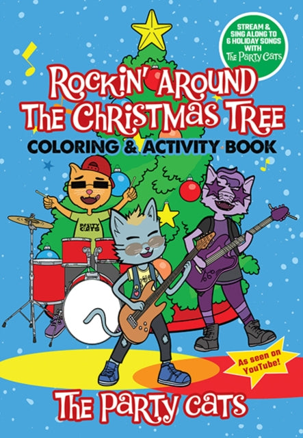 Party Cats Rockin Around the Christmas Tree Coloring  Activity Book