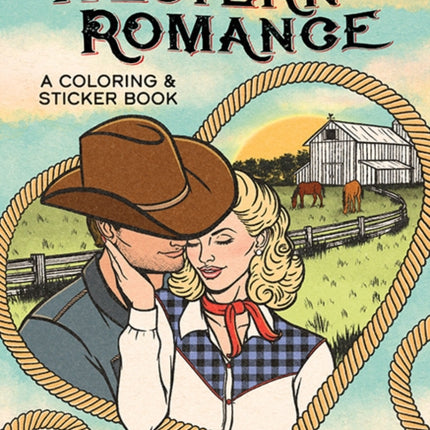 Western Romance A Coloring  Sticker Book