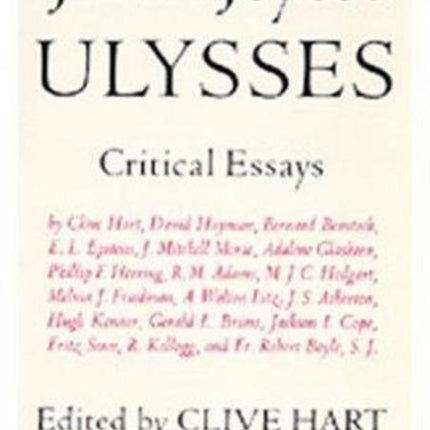 James Joyce's Ulysses: Critical Essays