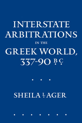 Interstate Arbitrations in the Greek World 33790
