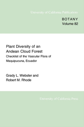 Plant Diversity of an Andean Cloud Forest