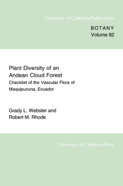 Plant Diversity of an Andean Cloud Forest