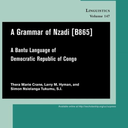 A Grammar of Nzadi [B865]: A Bantu language of Democratic Republic of Congo