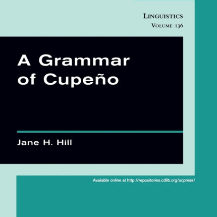 A Grammar of Cupeño