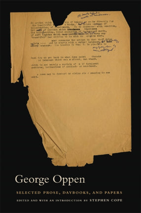 Selected Prose Daybooks and Papers