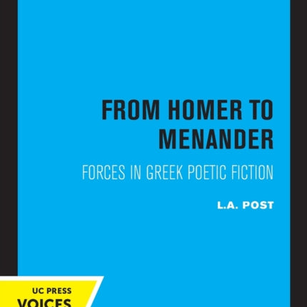 From Homer to Menander