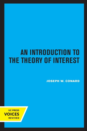 Introduction to the Theory of Interest
