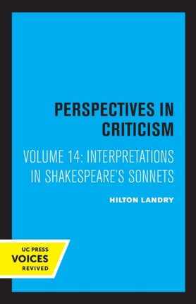 Interpretations in Shakespeares Sonnets