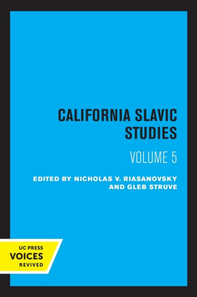 California Slavic Studies Volume V
